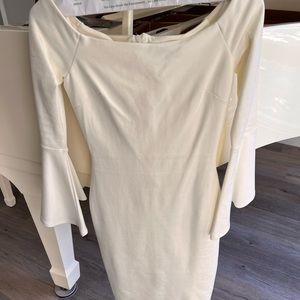 Lulus ivory mid sleeve dress